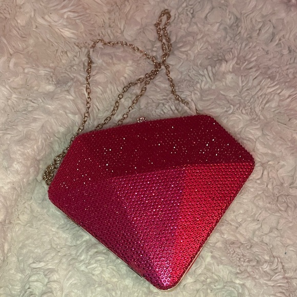 Pink Rhinestone Clutch Bag - Picture 2 of 11